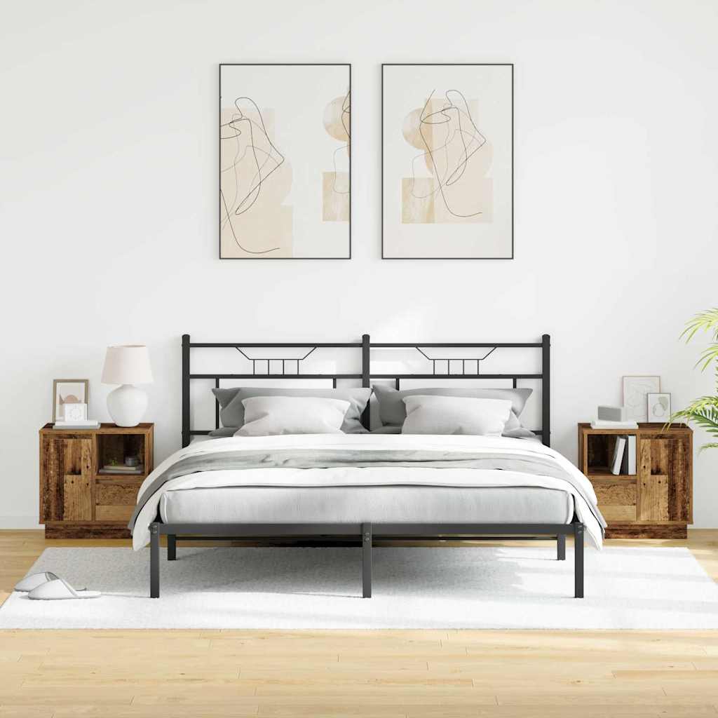vidaXL Nachttisch 2 pcs Altholz 50 x 34,5 x 50 cm Holzwerkstoff