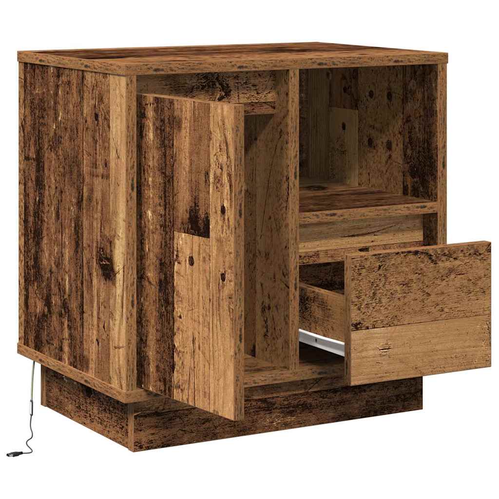 vidaXL Nachttisch 2 pcs Altholz 50 x 34,5 x 50 cm Holzwerkstoff