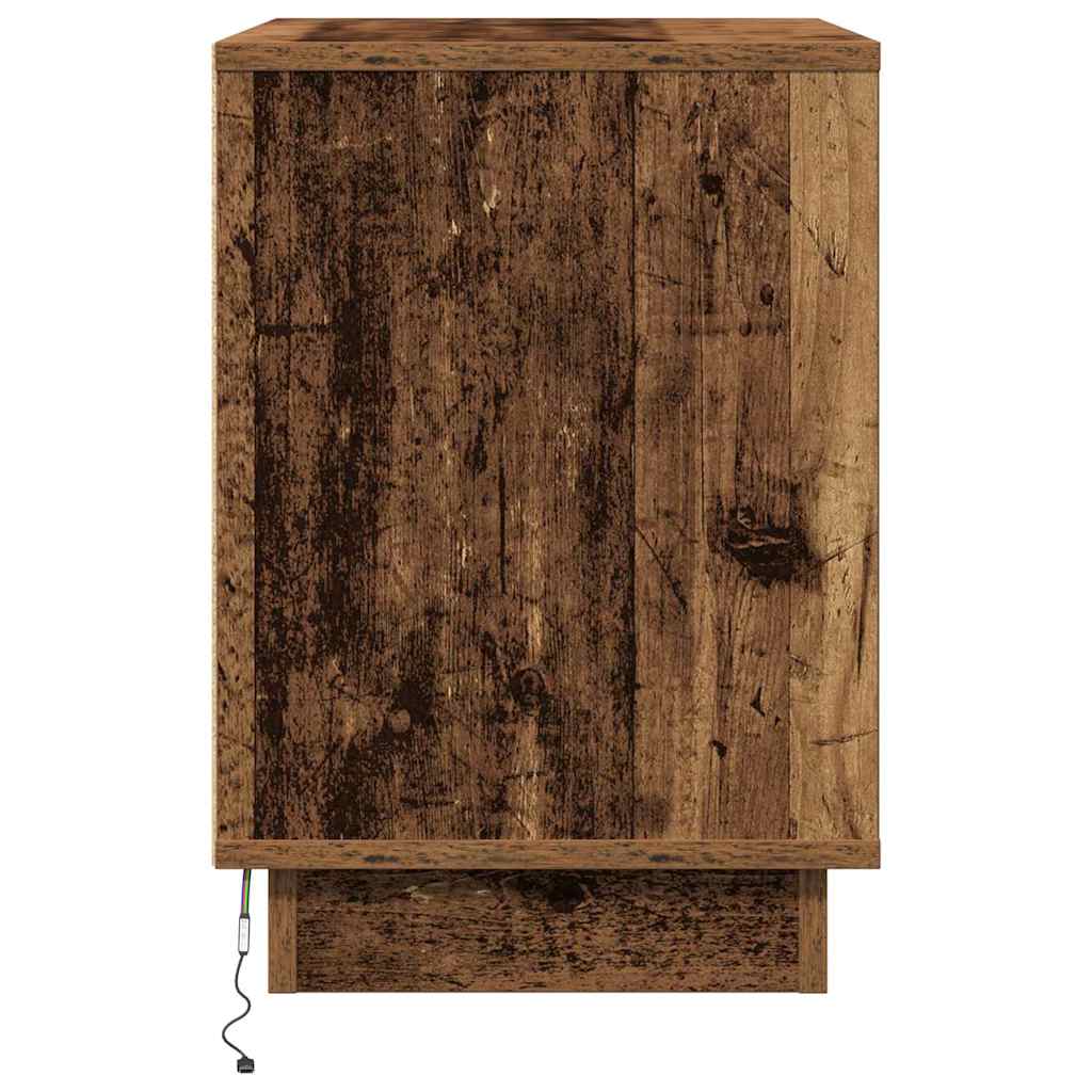 vidaXL Nachttisch 2 pcs Altholz 50 x 34,5 x 50 cm Holzwerkstoff