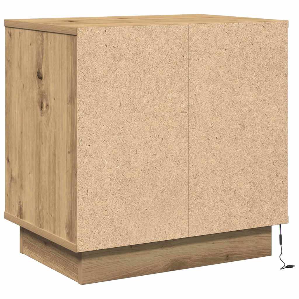 vidaXL Nachttisch Artisan-Eiche 50 x 34,5 x 50 cm Holzwerkstoff