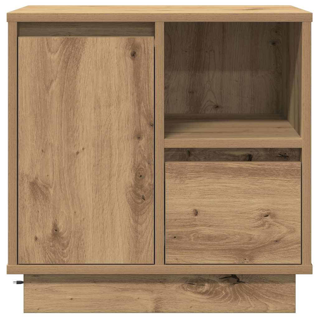 vidaXL Nachttisch Artisan-Eiche 50 x 34,5 x 50 cm Holzwerkstoff
