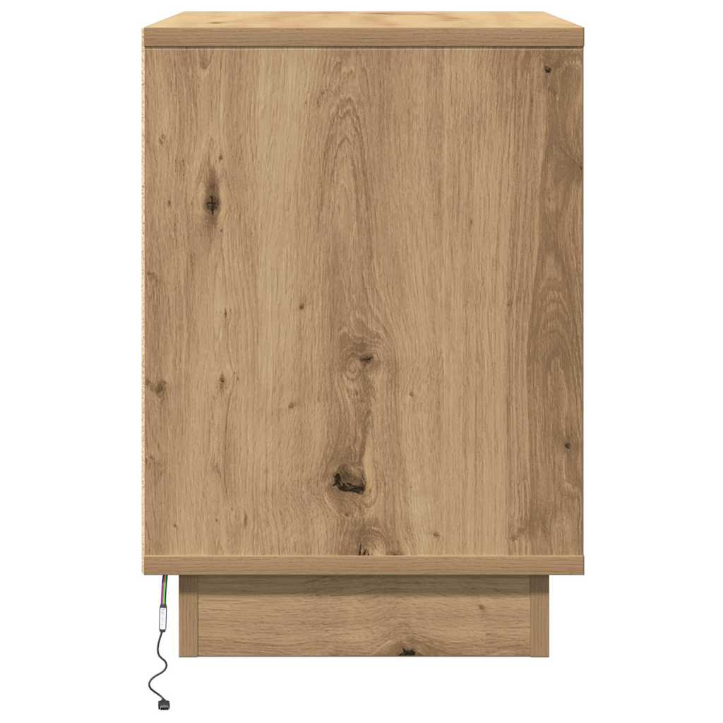 vidaXL Nachttisch Artisan-Eiche 50 x 34,5 x 50 cm Holzwerkstoff