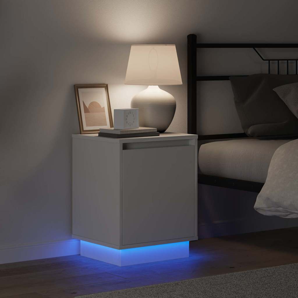 Nachttisch Weiß 39 x 34,5 x 50 cm Holzwerkstoff