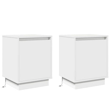 vidaXL Nachttisch 2 pcs Weiß 39 x 34,5 x 50 cm Holzwerkstoff