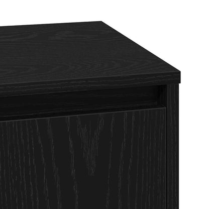 vidaXL Nachttisch Schwarz Eichen-Optik 39 x 34,5 x 50 cm Holzwerkstoff