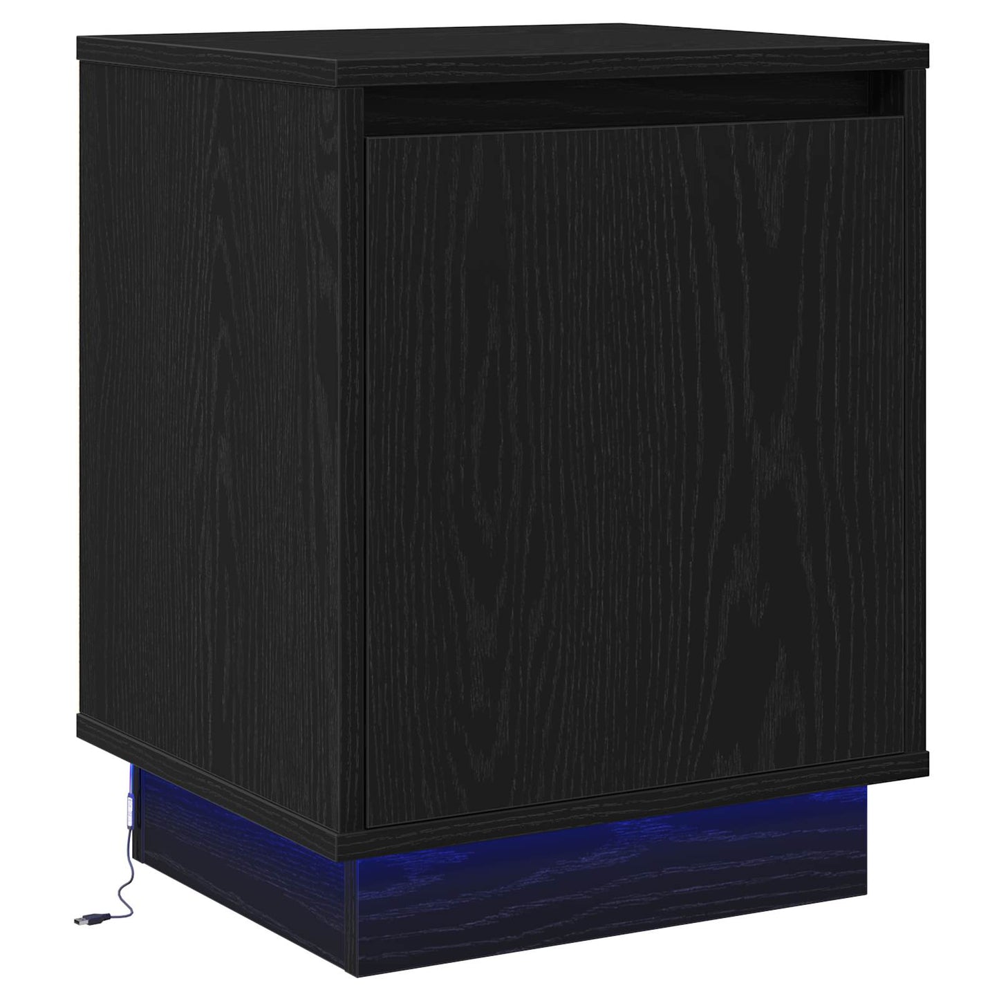 vidaXL Nachttisch Schwarz Eichen-Optik 39 x 34,5 x 50 cm Holzwerkstoff