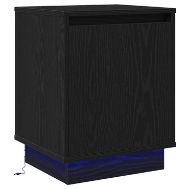 vidaXL Nachttisch Schwarz Eichen-Optik 39 x 34,5 x 50 cm Holzwerkstoff