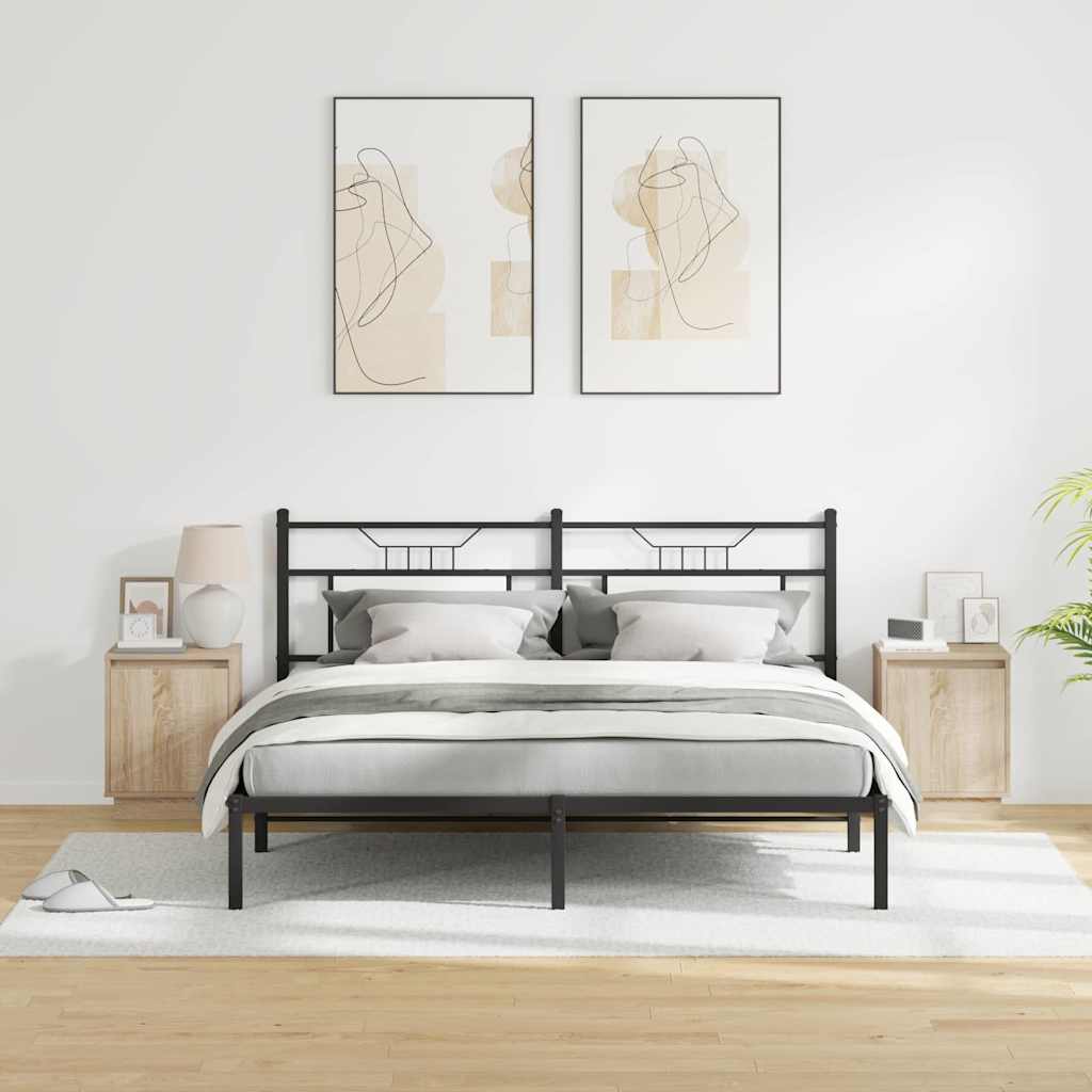 vidaXL Nachttisch 2 pcs Sonoma-Eiche 39 x 34,5 x 50 cm Holzwerkstoff