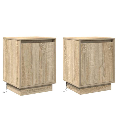 vidaXL Nachttisch 2 pcs Sonoma-Eiche 39 x 34,5 x 50 cm Holzwerkstoff