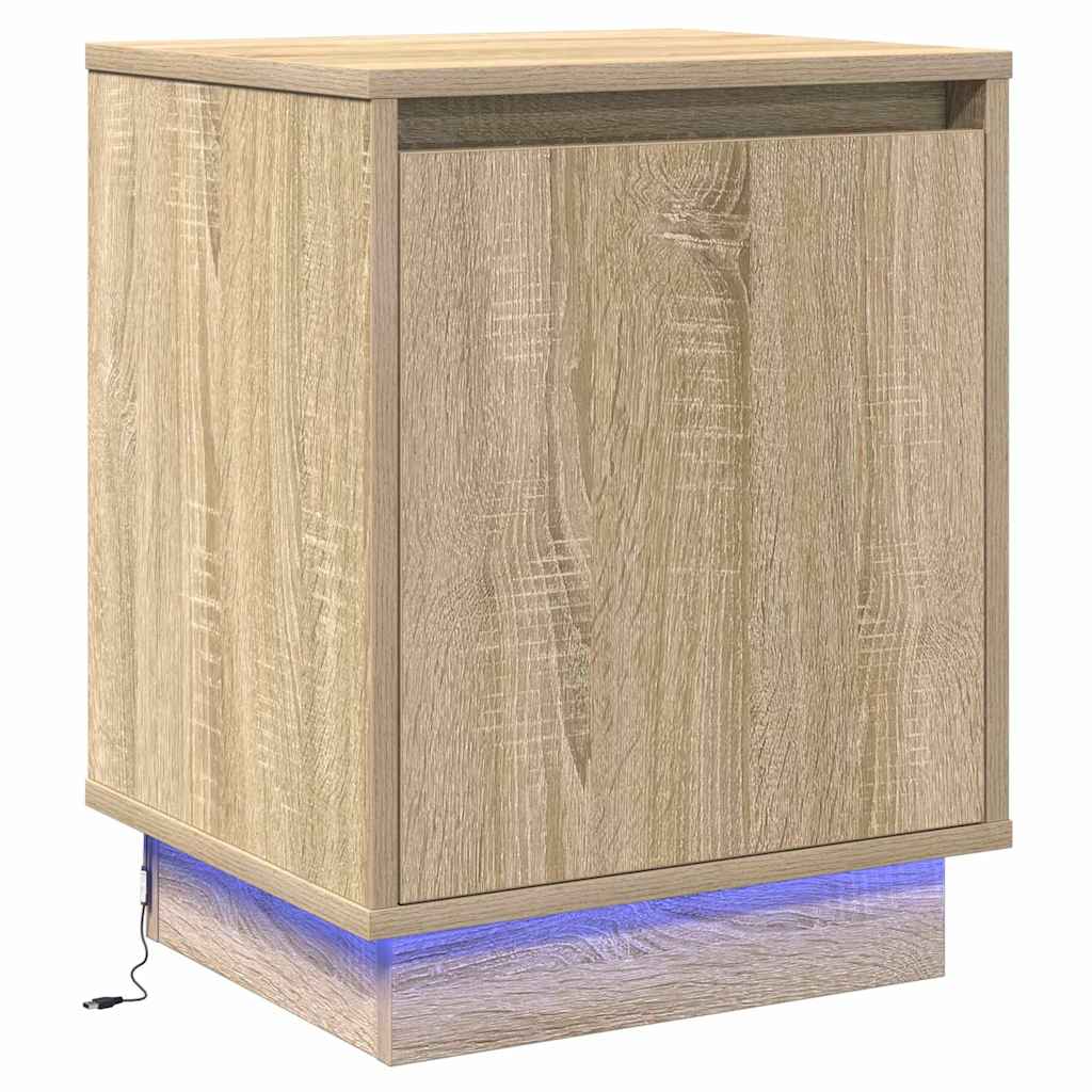 vidaXL Nachttisch 2 pcs Sonoma-Eiche 39 x 34,5 x 50 cm Holzwerkstoff