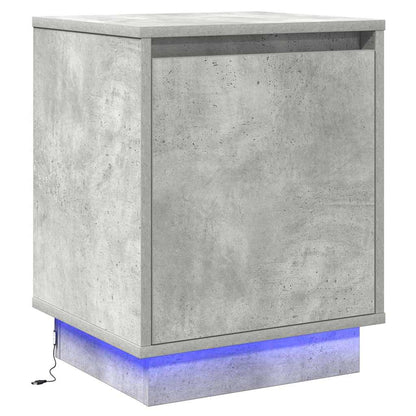 vidaXL Nachttisch 2 pcs Beton Grau 39 x 34,5 x 50 cm Holzwerkstoff