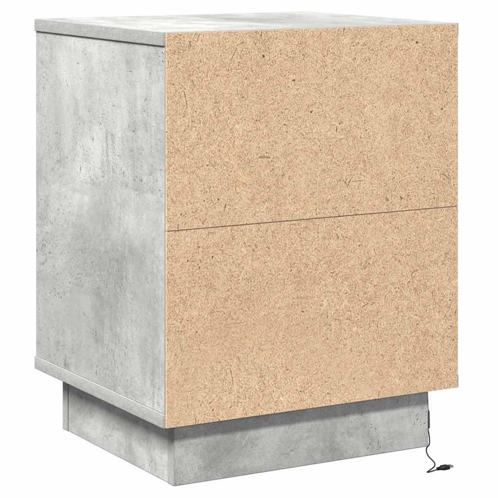 vidaXL Nachttisch 2 pcs Beton Grau 39 x 34,5 x 50 cm Holzwerkstoff