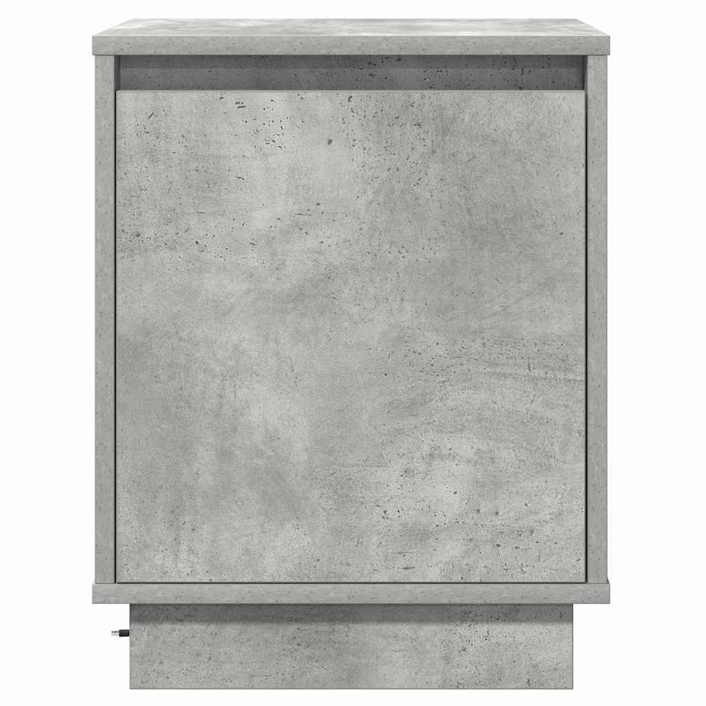 vidaXL Nachttisch 2 pcs Beton Grau 39 x 34,5 x 50 cm Holzwerkstoff
