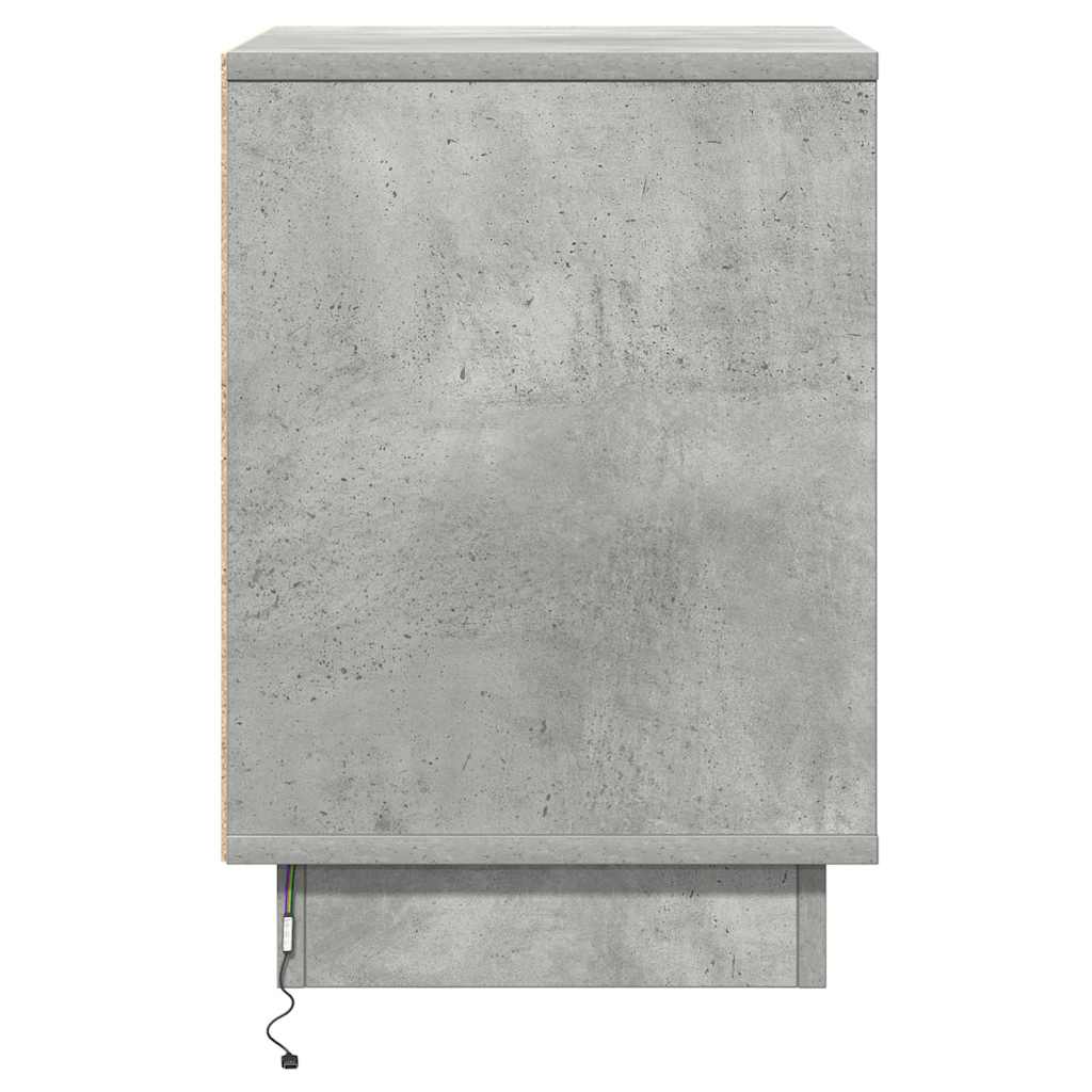 vidaXL Nachttisch 2 pcs Beton Grau 39 x 34,5 x 50 cm Holzwerkstoff