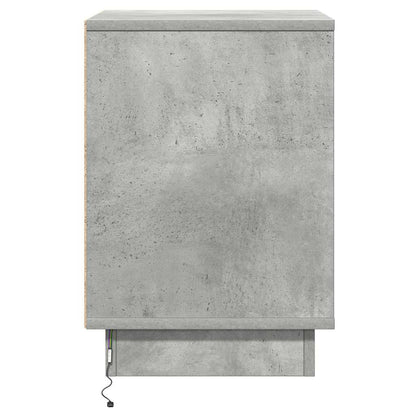vidaXL Nachttisch 2 pcs Beton Grau 39 x 34,5 x 50 cm Holzwerkstoff