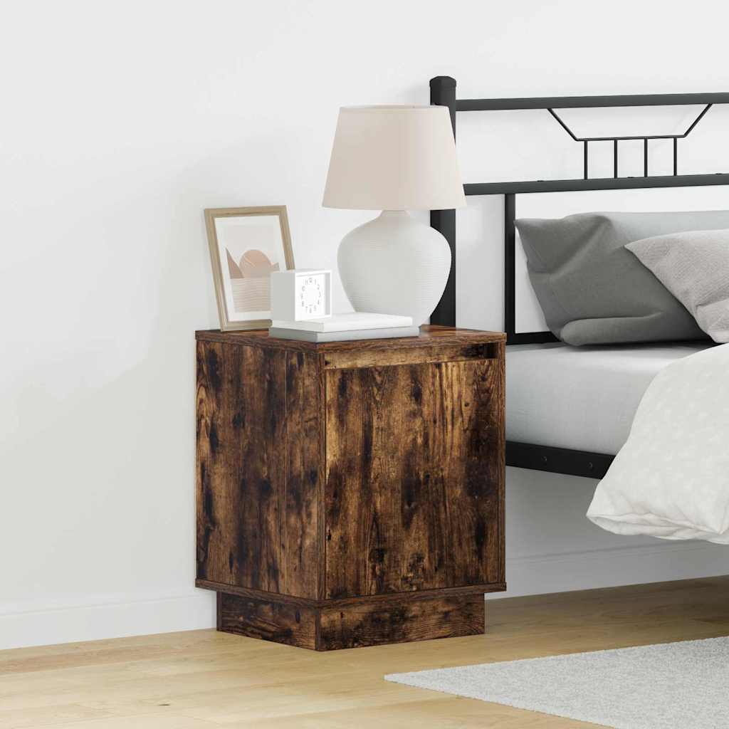 vidaXL Nachttisch Geräucherte Eiche 39 x 34,5 x 50 cm Holzwerkstoff