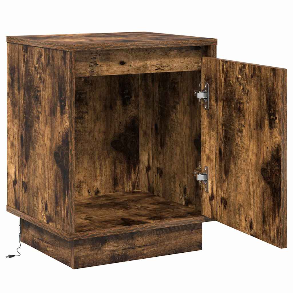 vidaXL Nachttisch Geräucherte Eiche 39 x 34,5 x 50 cm Holzwerkstoff