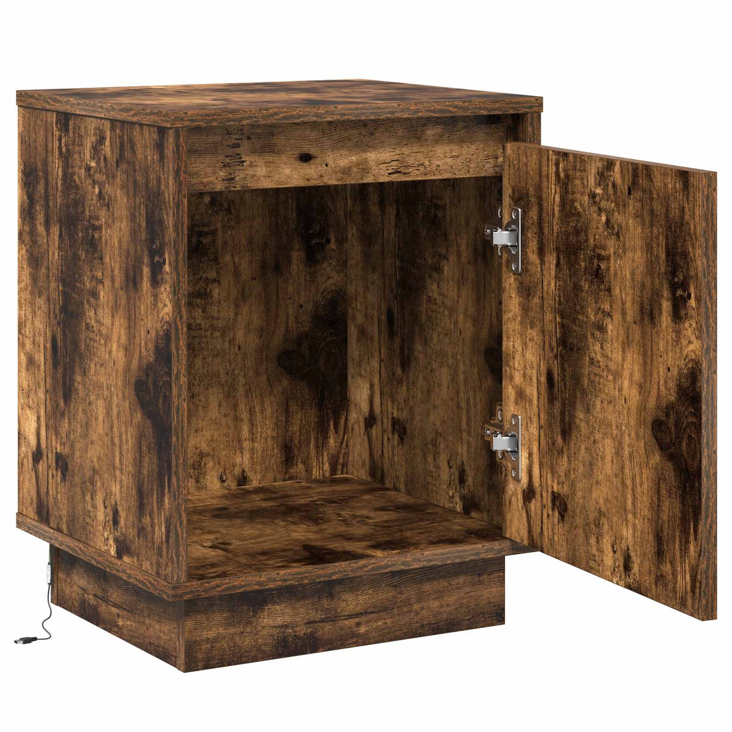 vidaXL Nachttisch Geräucherte Eiche 39 x 34,5 x 50 cm Holzwerkstoff