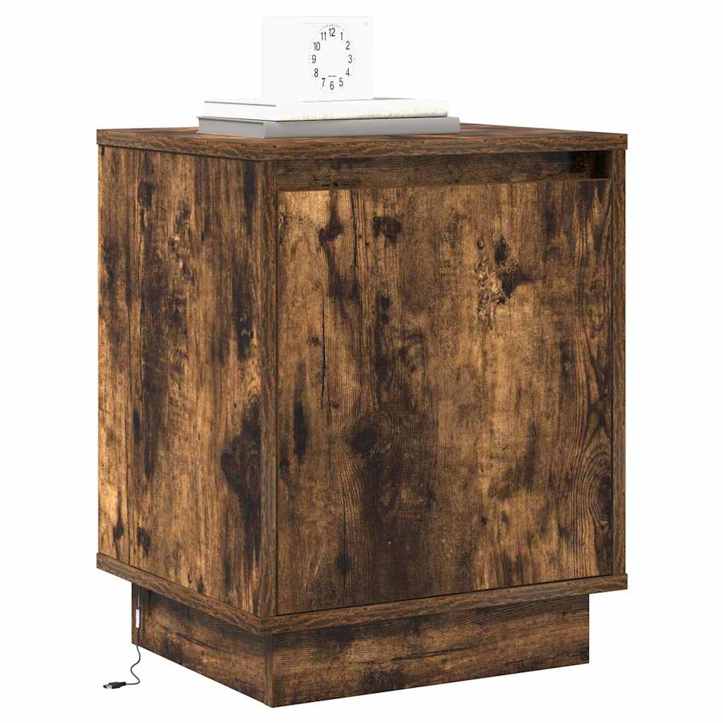 vidaXL Nachttisch Geräucherte Eiche 39 x 34,5 x 50 cm Holzwerkstoff