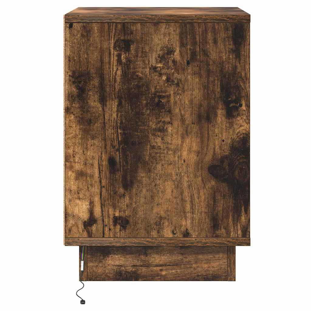 vidaXL Nachttisch Geräucherte Eiche 39 x 34,5 x 50 cm Holzwerkstoff