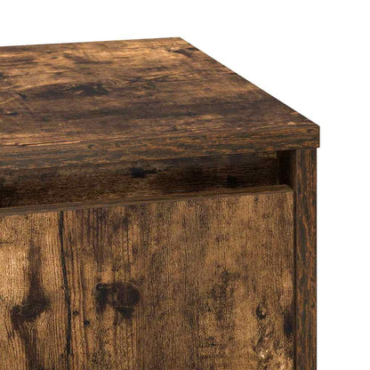 Nachttisch mit 2 pcs Geräucherte Eiche 39 x 34,5 x 50 cm