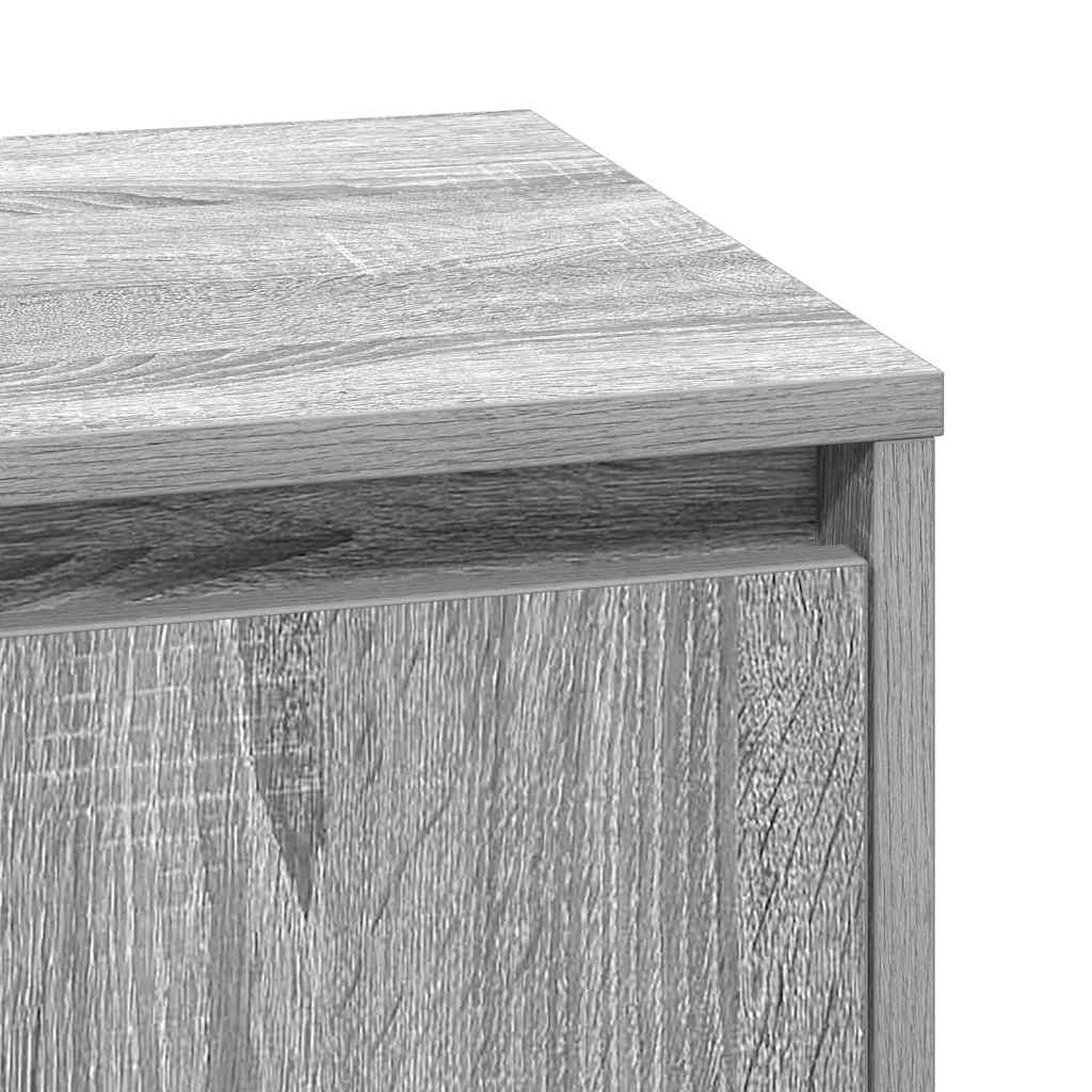 vidaXL Nachttisch Grau 39 x 34,5 x 50 cm Holzwerkstoff