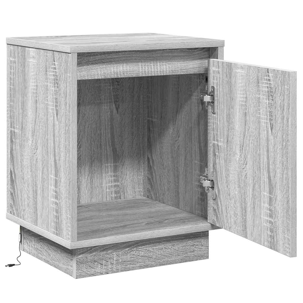 vidaXL Nachttisch Grau 39 x 34,5 x 50 cm Holzwerkstoff