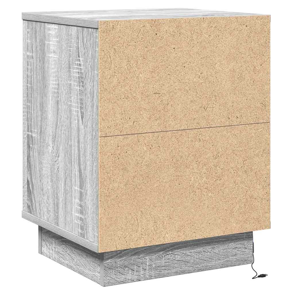 vidaXL Nachttisch Grau 39 x 34,5 x 50 cm Holzwerkstoff