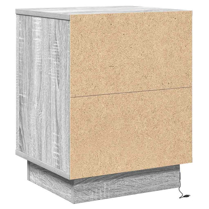 vidaXL Nachttisch Grau 39 x 34,5 x 50 cm Holzwerkstoff