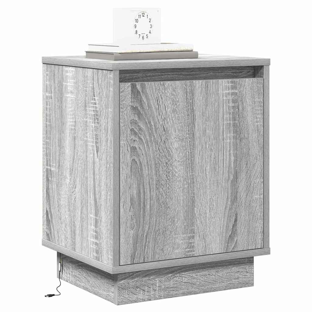 vidaXL Nachttisch Grau 39 x 34,5 x 50 cm Holzwerkstoff