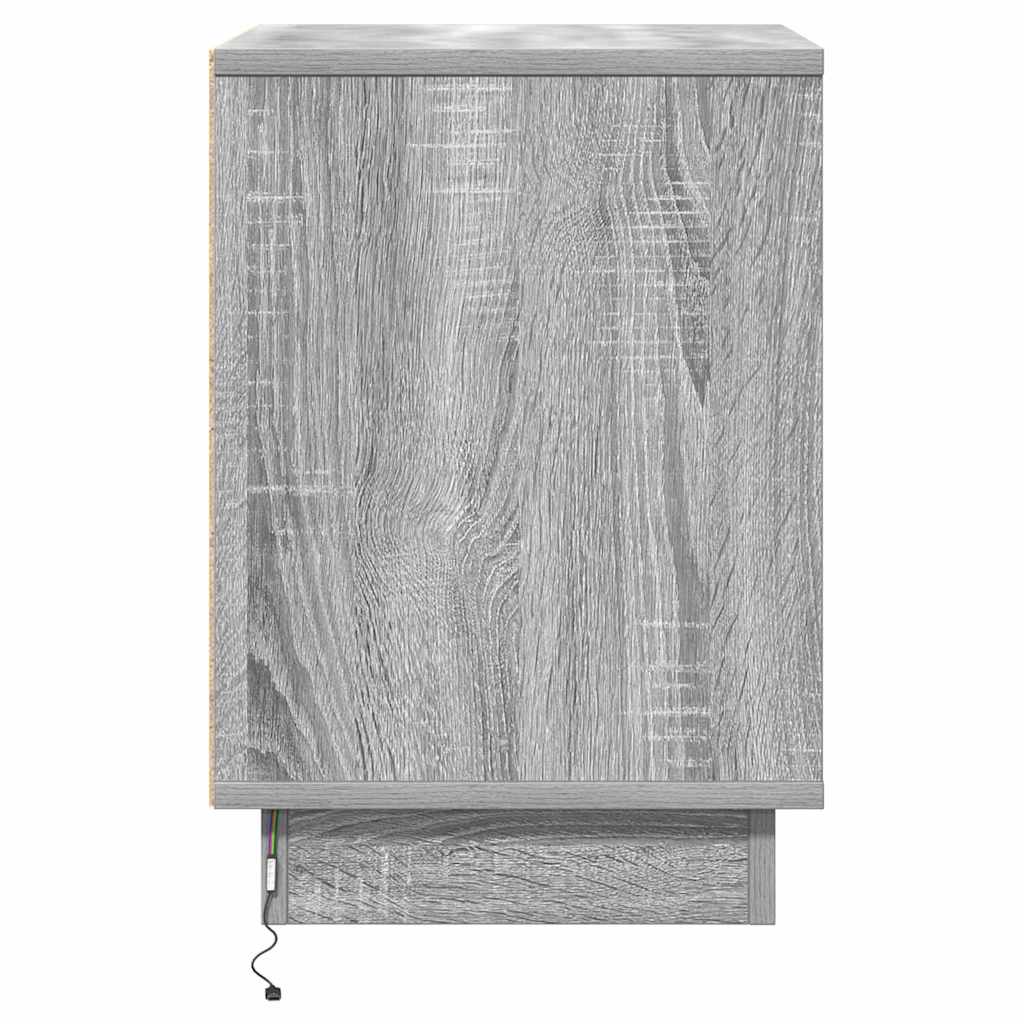 vidaXL Nachttisch Grau 39 x 34,5 x 50 cm Holzwerkstoff