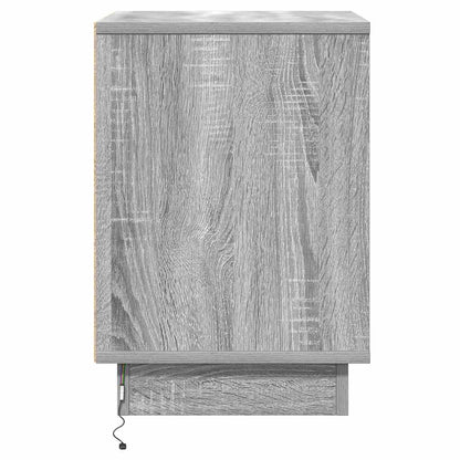vidaXL Nachttisch Grau 39 x 34,5 x 50 cm Holzwerkstoff