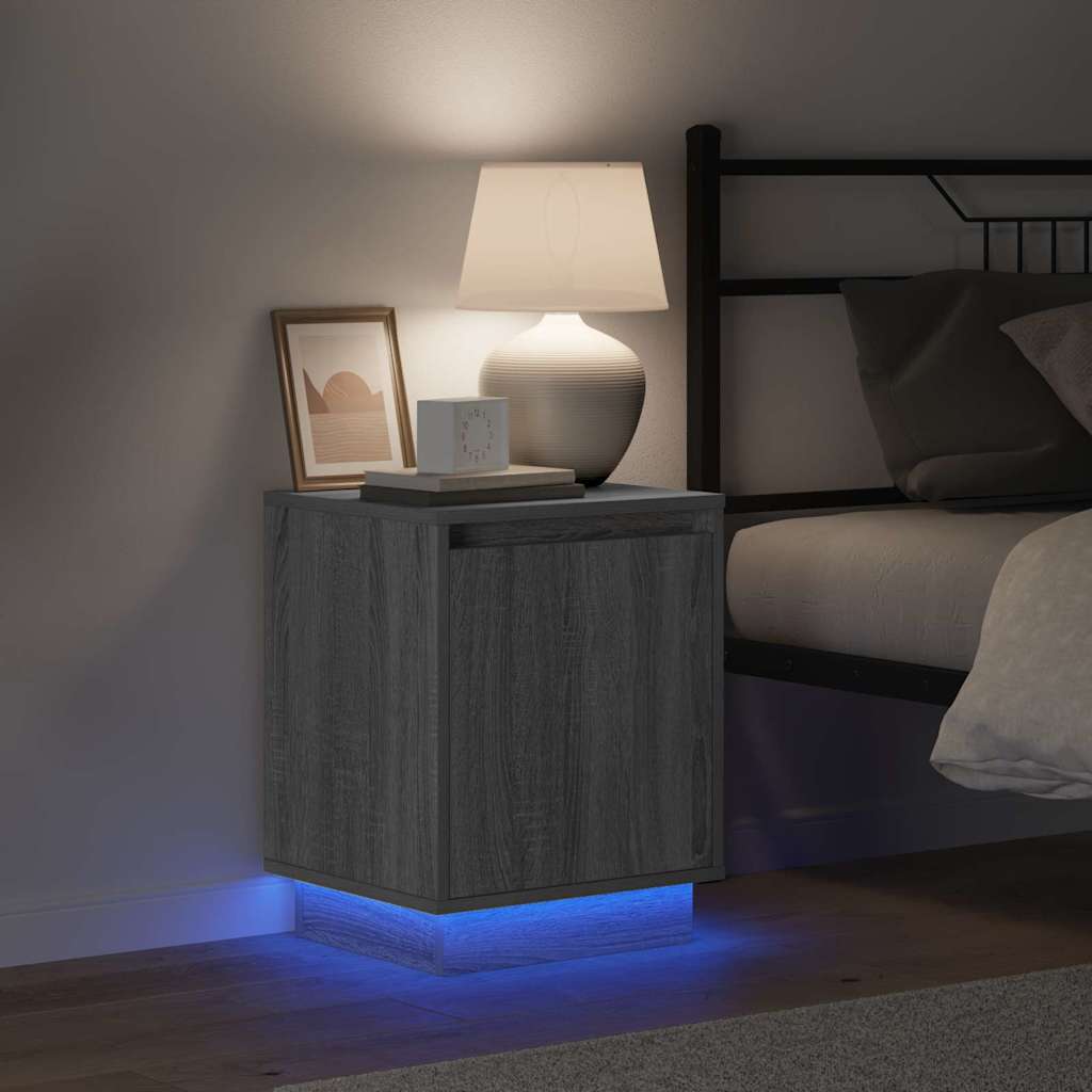 Nachttisch 2 pcs Grau 39 x 34,5 x 50 cm Holzwerkstoff