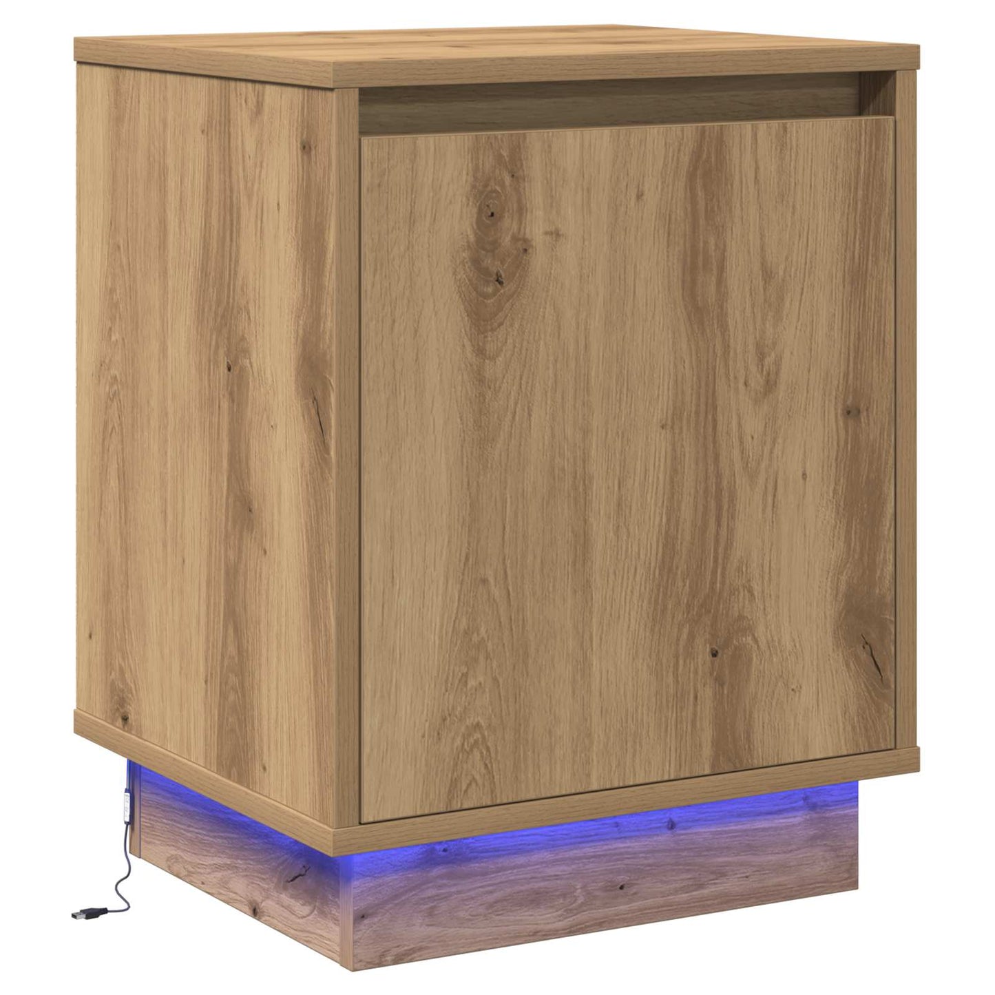 vidaXL Nachttisch Artisan-Eiche 39 x 34,5 x 50 cm Holzwerkstoff