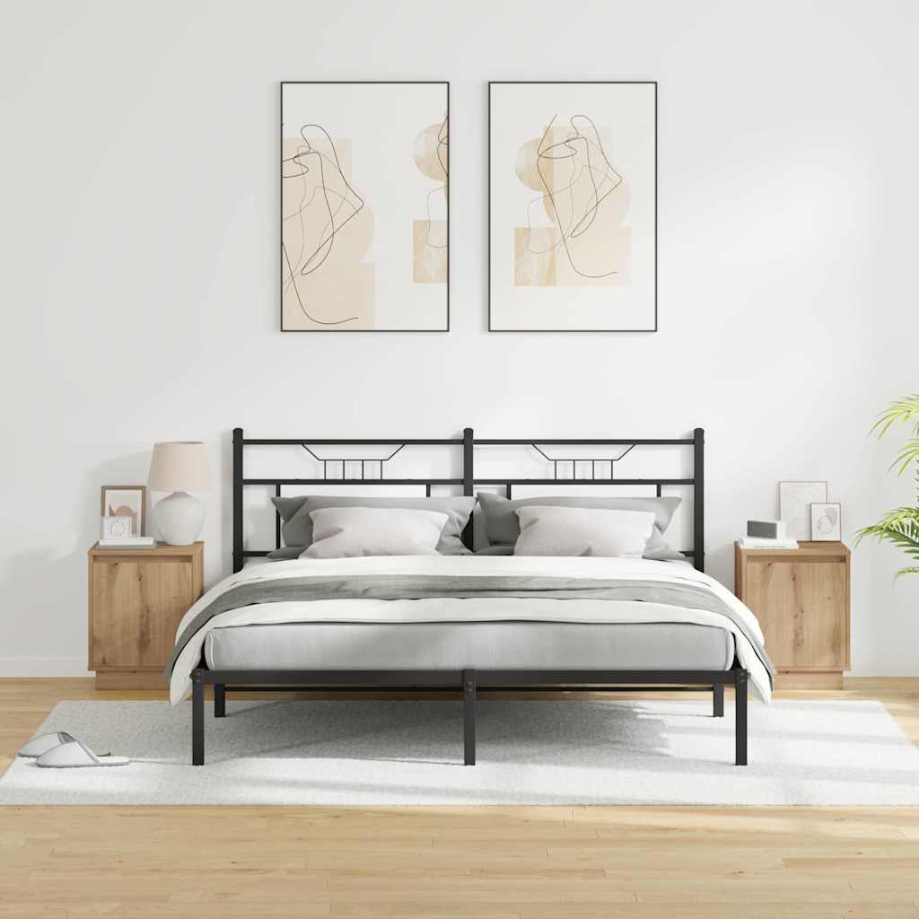 vidaXL Nachttisch 2 pcs Artisan-Eiche 39 x 34,5 x 50 cm Holzwerkstoff
