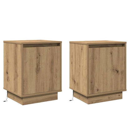 vidaXL Nachttisch 2 pcs Artisan-Eiche 39 x 34,5 x 50 cm Holzwerkstoff