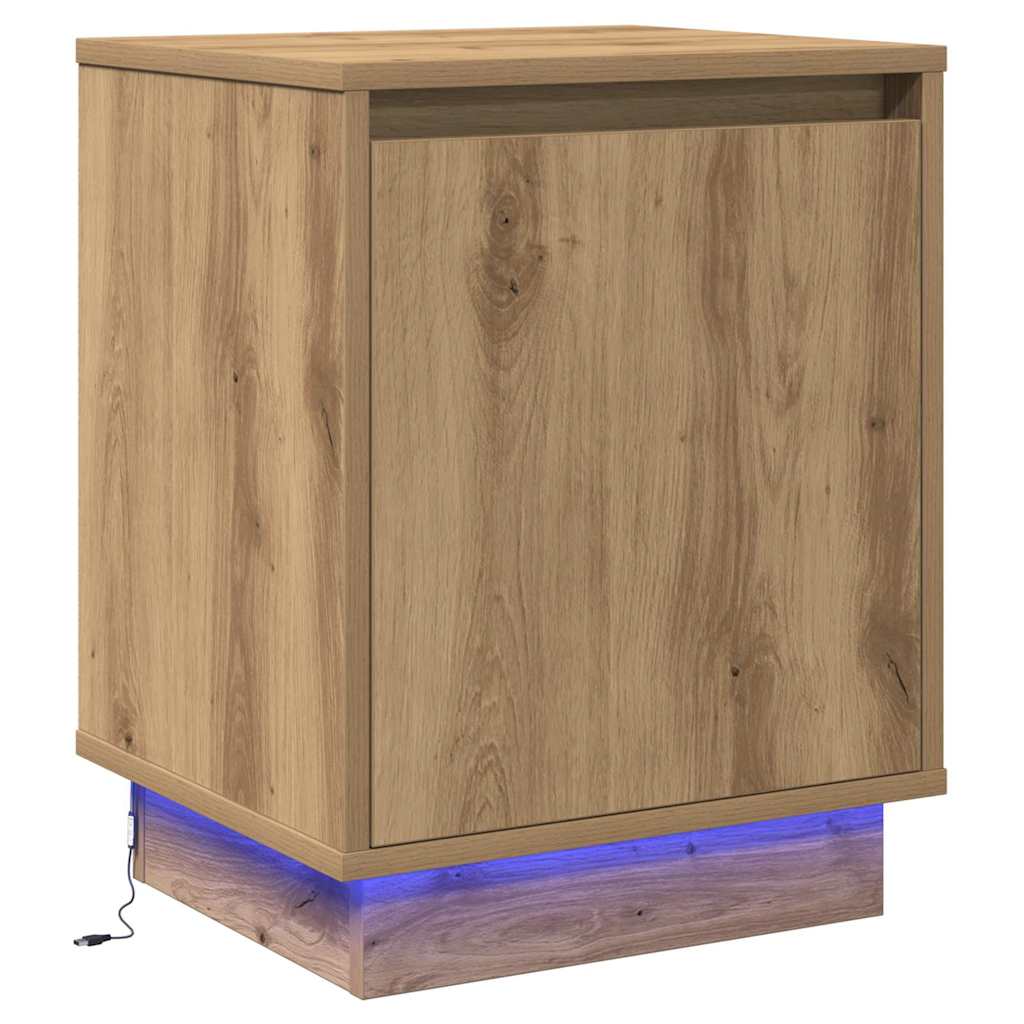 vidaXL Nachttisch 2 pcs Artisan-Eiche 39 x 34,5 x 50 cm Holzwerkstoff