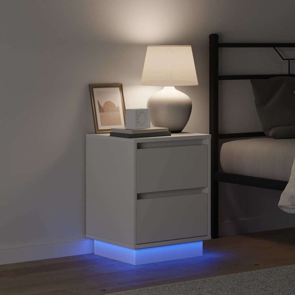 Nachttisch 2 pcs Weiß 39 x 34,5 x 50 cm Holzwerkstoff