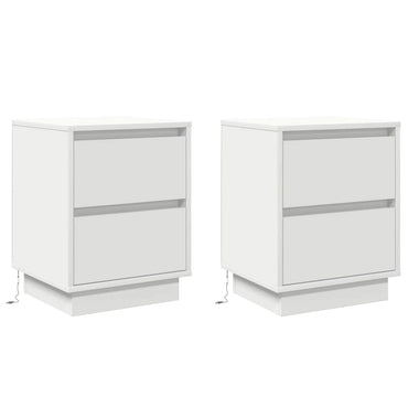 vidaXL Nachttisch 2 pcs Weiß 39 x 34,5 x 50 cm Holzwerkstoff