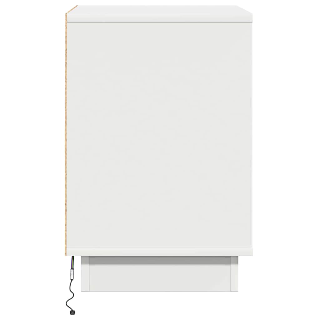 Nachttisch 2 pcs Weiß 39 x 34,5 x 50 cm Holzwerkstoff