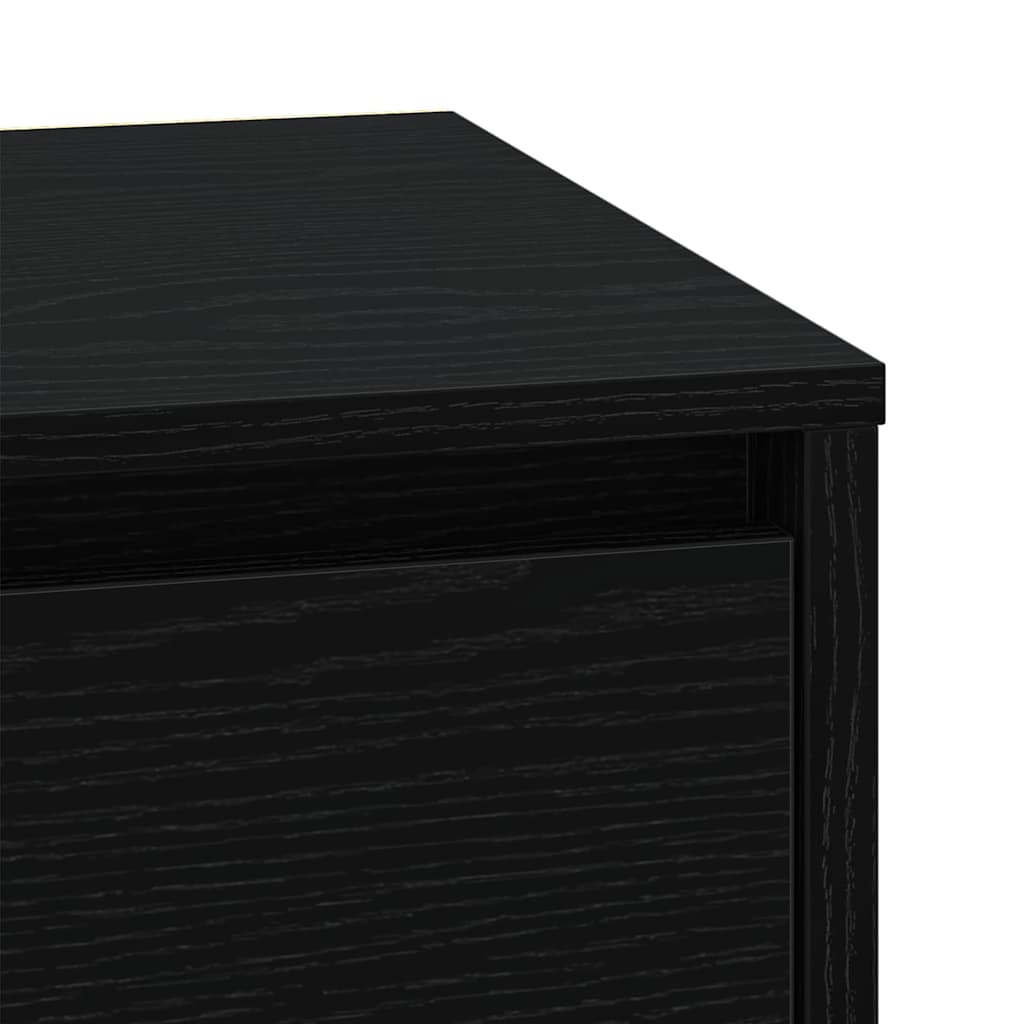 vidaXL Nachttisch 2 pcs Schwarz Eichen-Optik 39 x 34,5 x 50 cm