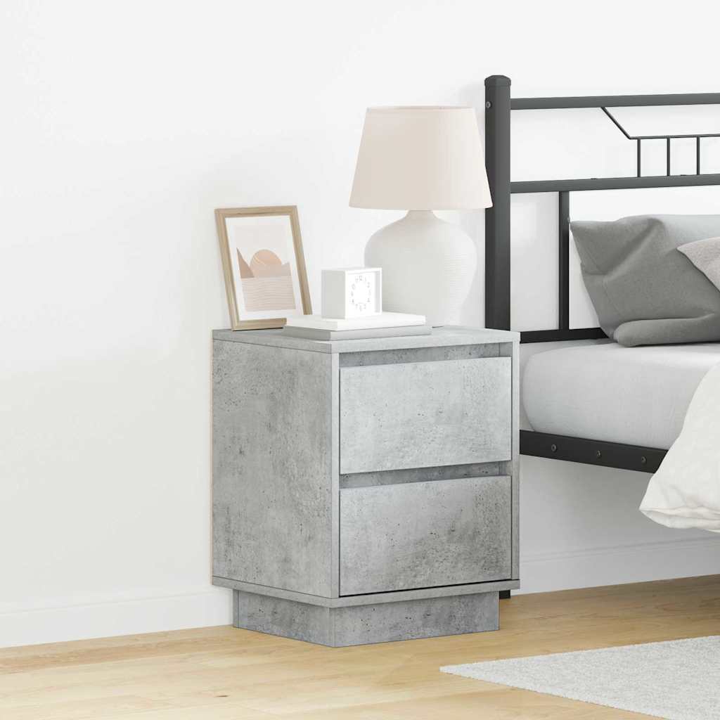 vidaXL Nachttisch Beton Grau 39 x 34,5 x 50 cm Holzwerkstoff