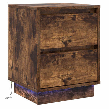 vidaXL Nachttisch Geräucherte Eiche 39 x 34,5 x 50 cm Holzwerkstoff