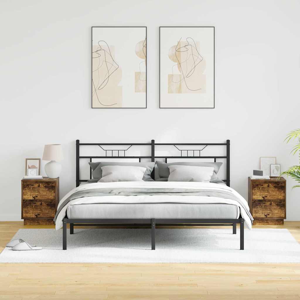 vidaXL Nachttisch 2 pcs Geräucherte Eiche 39 x 34,5 x 50 cm
