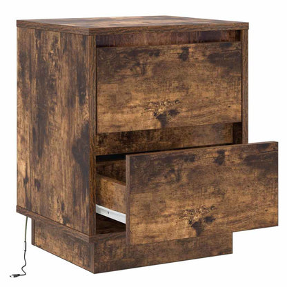 vidaXL Nachttisch 2 pcs Geräucherte Eiche 39 x 34,5 x 50 cm