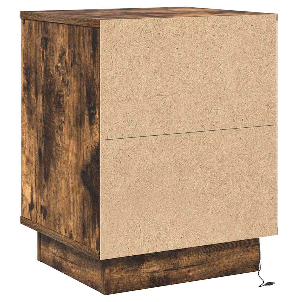 vidaXL Nachttisch 2 pcs Geräucherte Eiche 39 x 34,5 x 50 cm