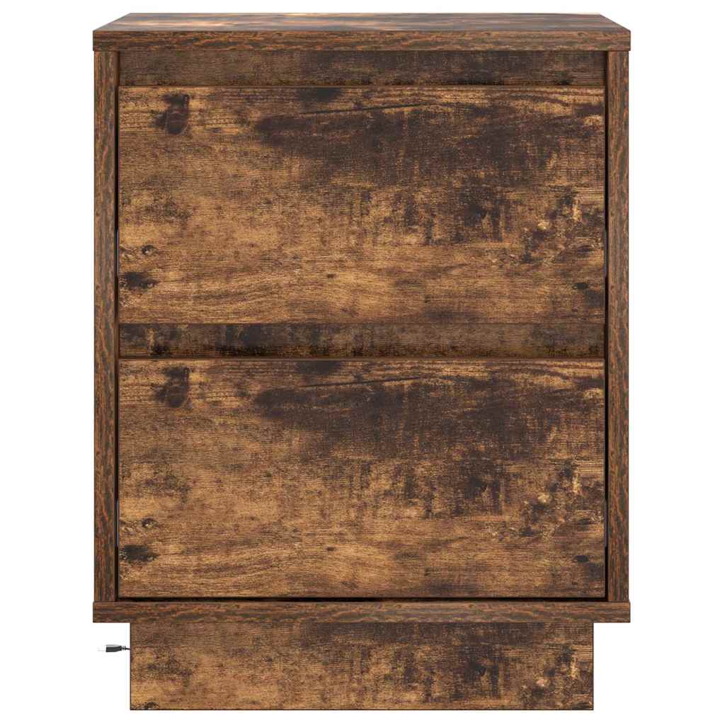 vidaXL Nachttisch 2 pcs Geräucherte Eiche 39 x 34,5 x 50 cm