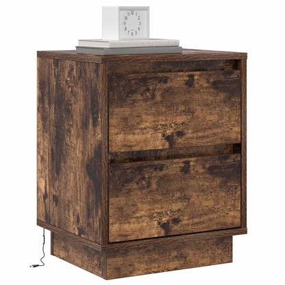 vidaXL Nachttisch 2 pcs Geräucherte Eiche 39 x 34,5 x 50 cm