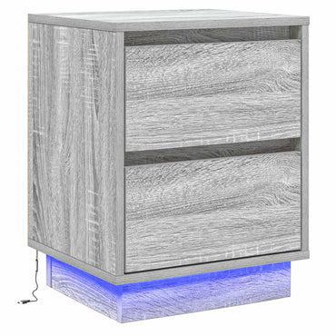 vidaXL Nachttisch mit Schubladen Grau 39 x 34,5 x 50 cm Holzwerkstoff