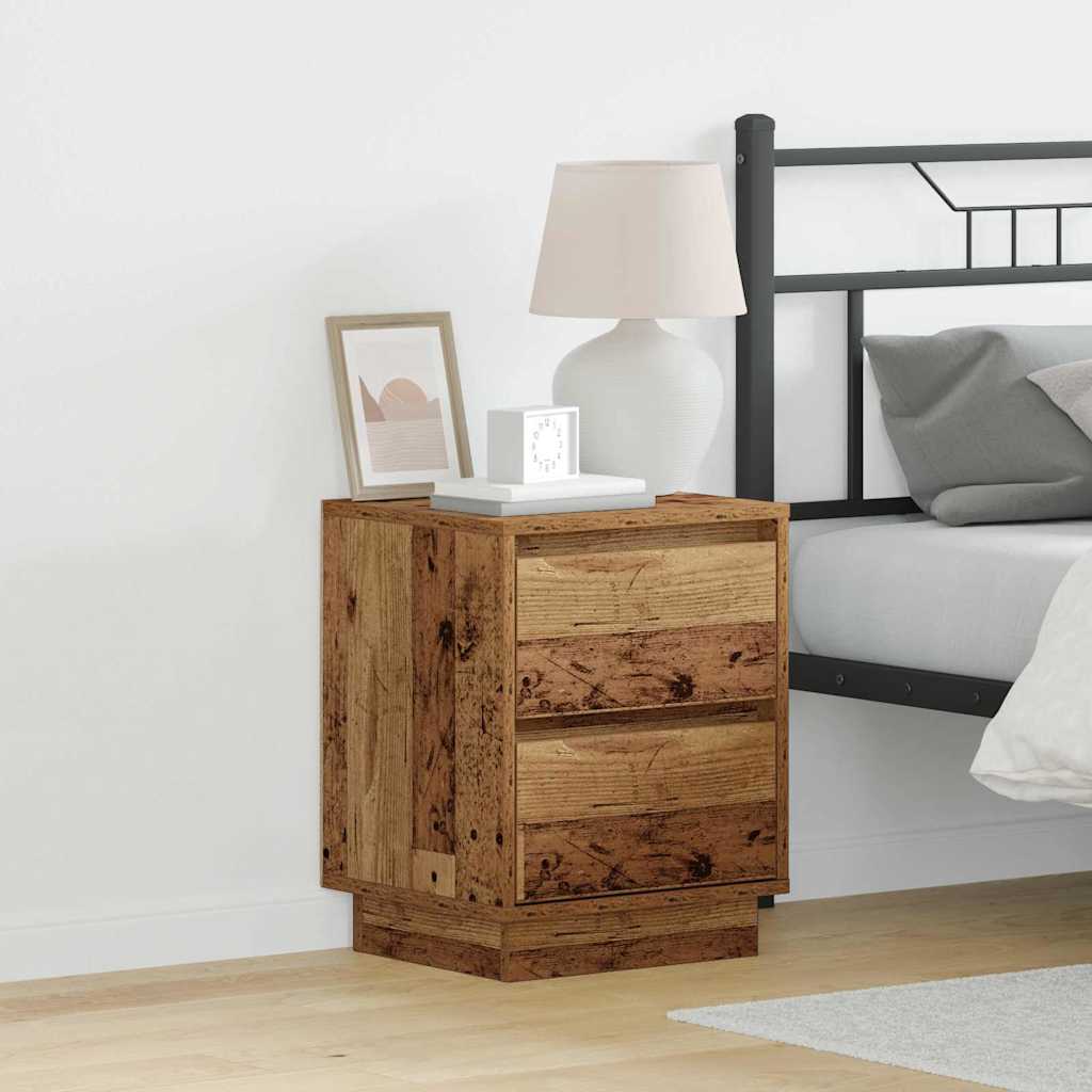 vidaXL Nachttisch 2 pcs Altholz 39 x 34,5 x 50 cm Holzwerkstoff